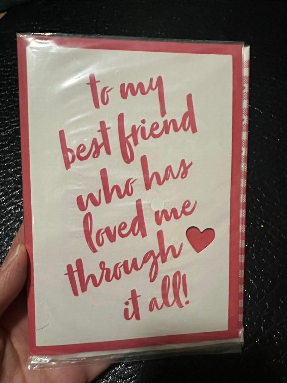 Birthday Card - Red Script 'To My Best Friend'